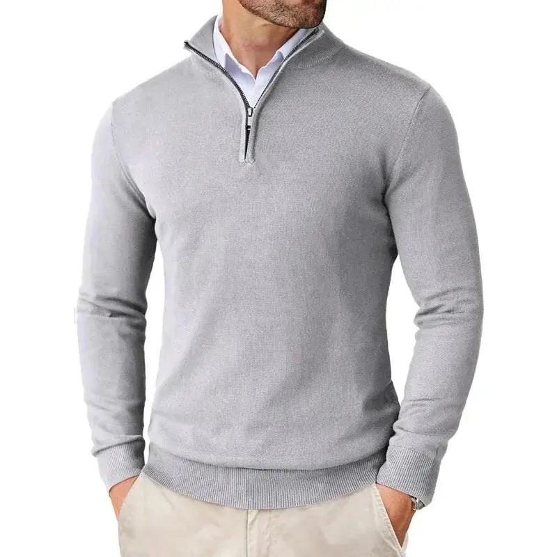 Men's Casual Half-Zip Sweater-11