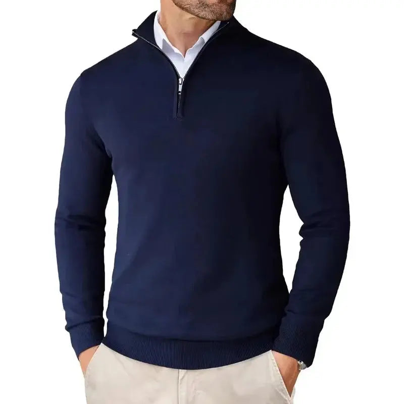 Men's Casual Half-Zip Sweater-4