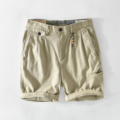 Men's Chino Shorts with Button Closure-2