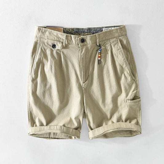 Men's Chino Shorts with Button Closure-2