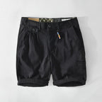 Men's Chino Shorts with Button Closure-4