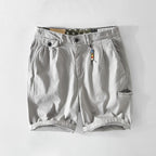 Men's Chino Shorts with Button Closure-5