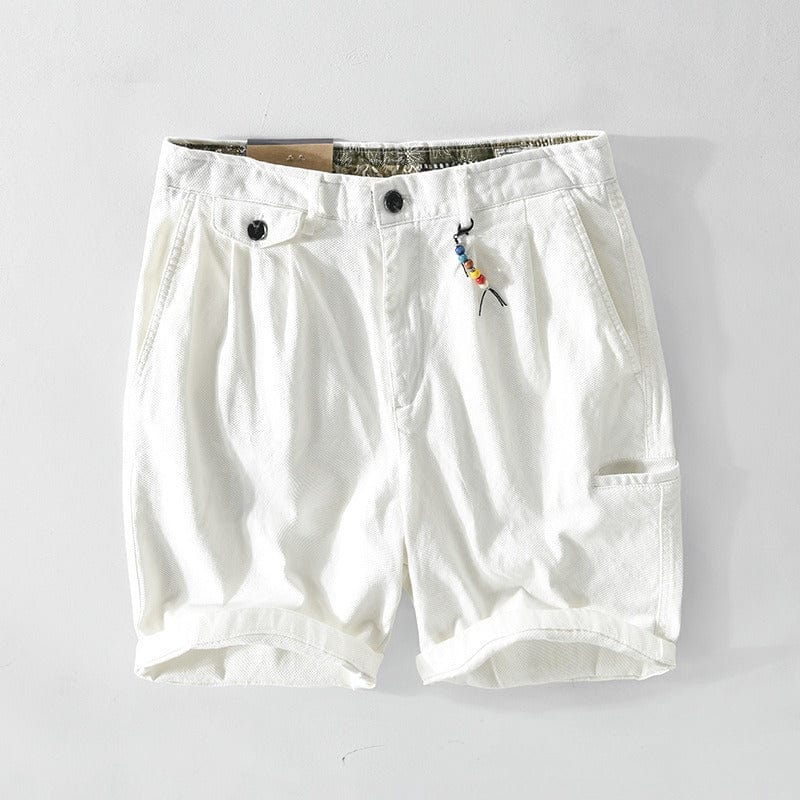 Men's Chino Shorts with Button Closure-3