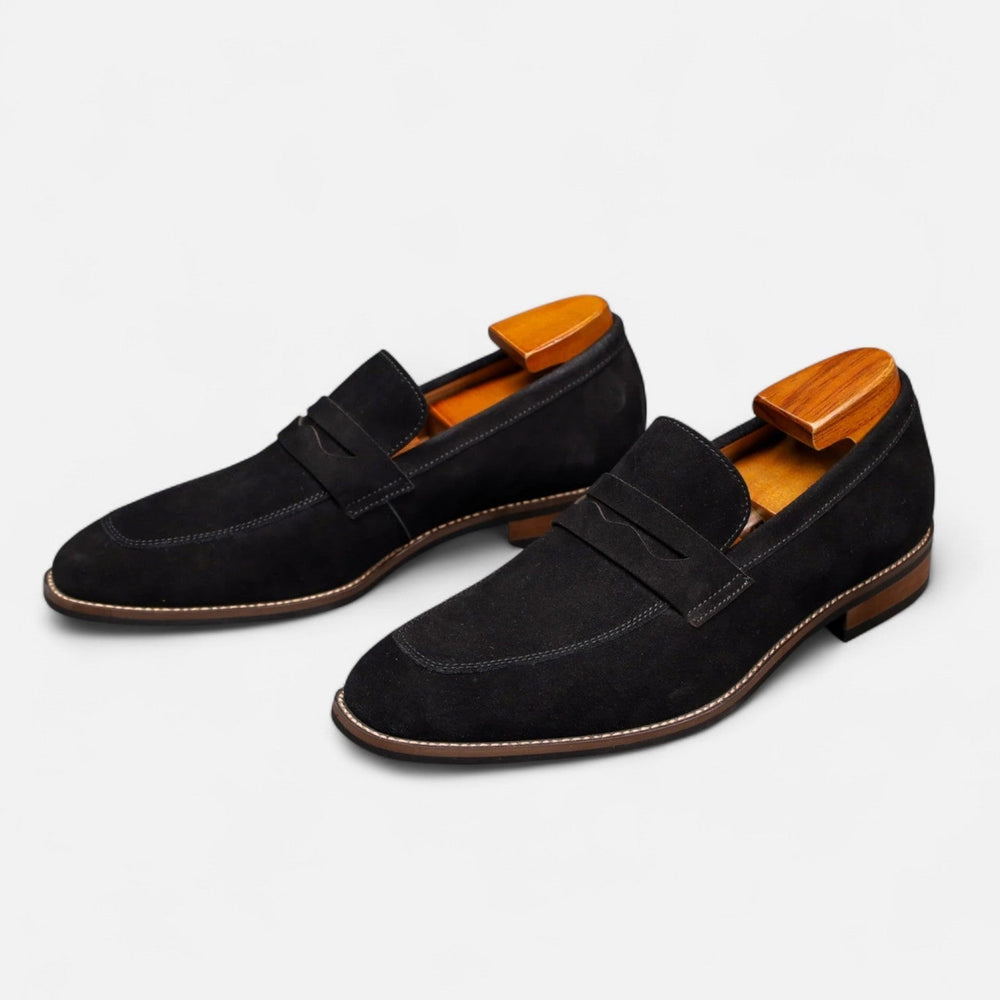 Men’s Classic Suede Penny Loafers-4