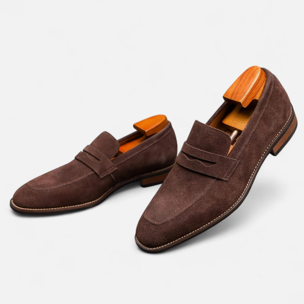 Men’s Classic Suede Penny Loafers-13