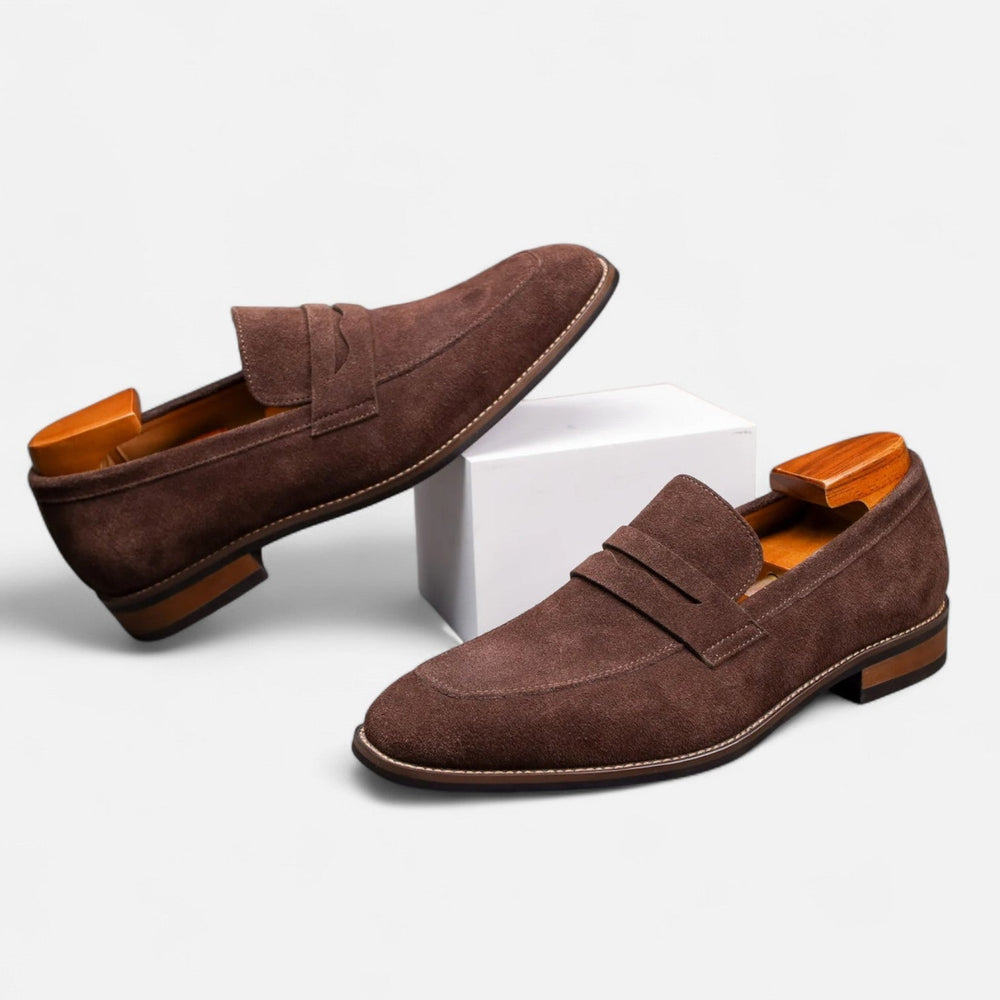 Men’s Classic Suede Penny Loafers-8