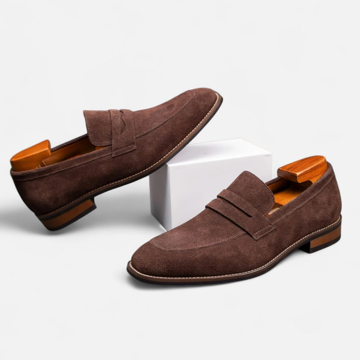 Men’s Classic Suede Penny Loafers-8