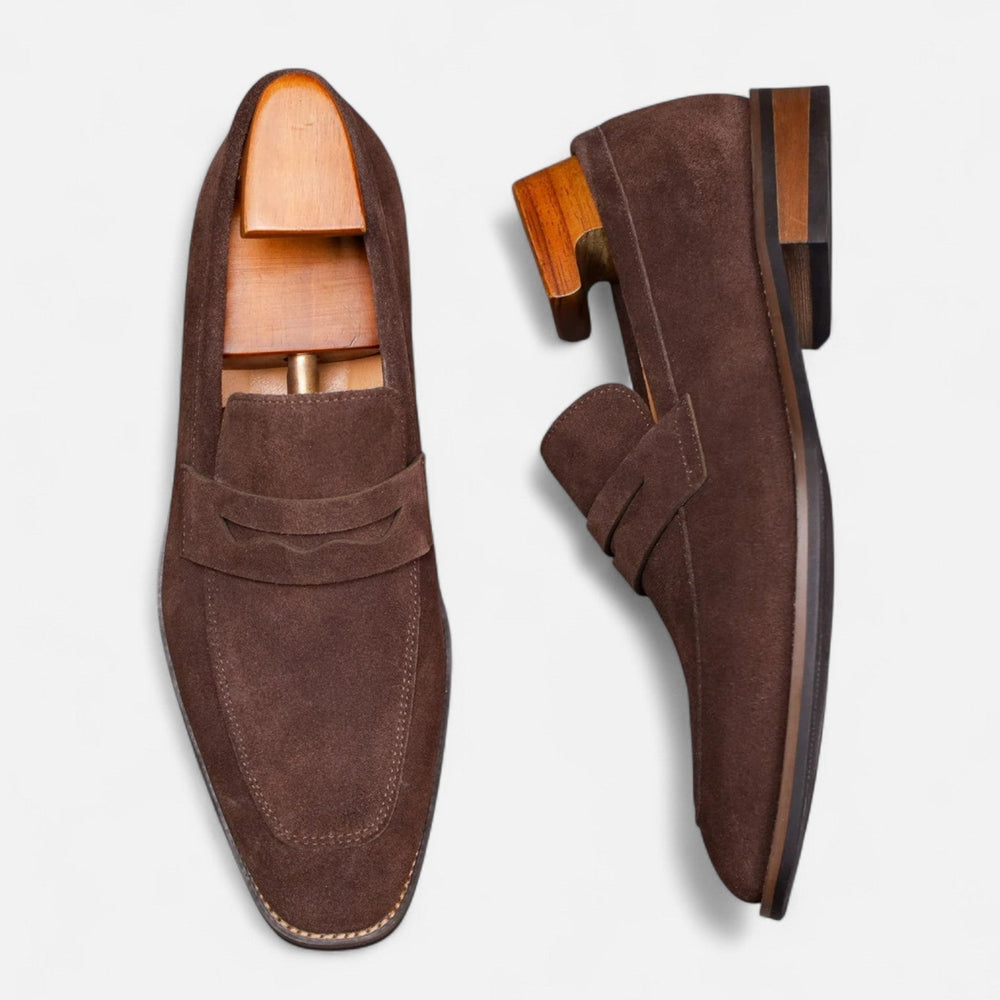 Men’s Classic Suede Penny Loafers-15