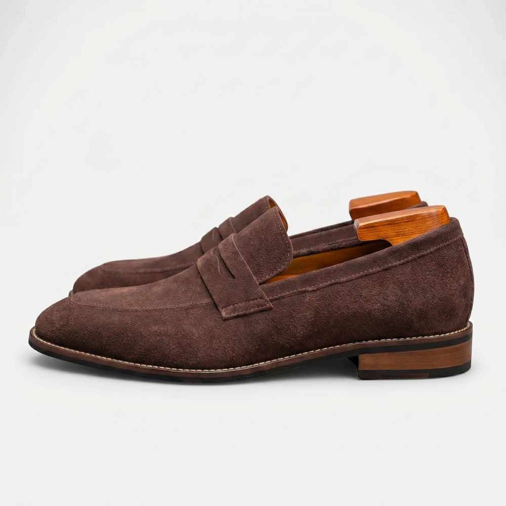Men’s Classic Suede Penny Loafers-6