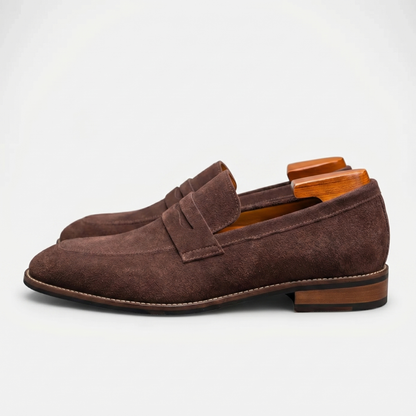 Men’s Classic Suede Penny Loafers-6