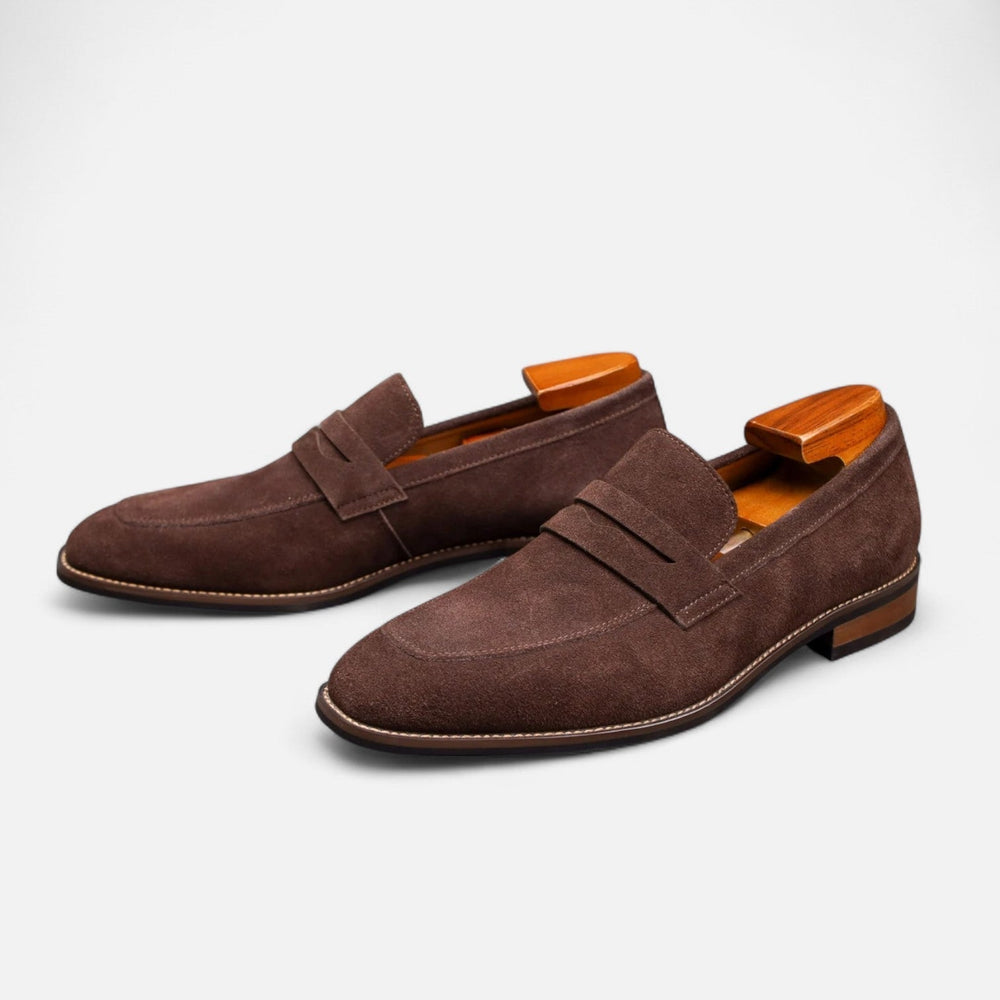 Men’s Classic Suede Penny Loafers-2