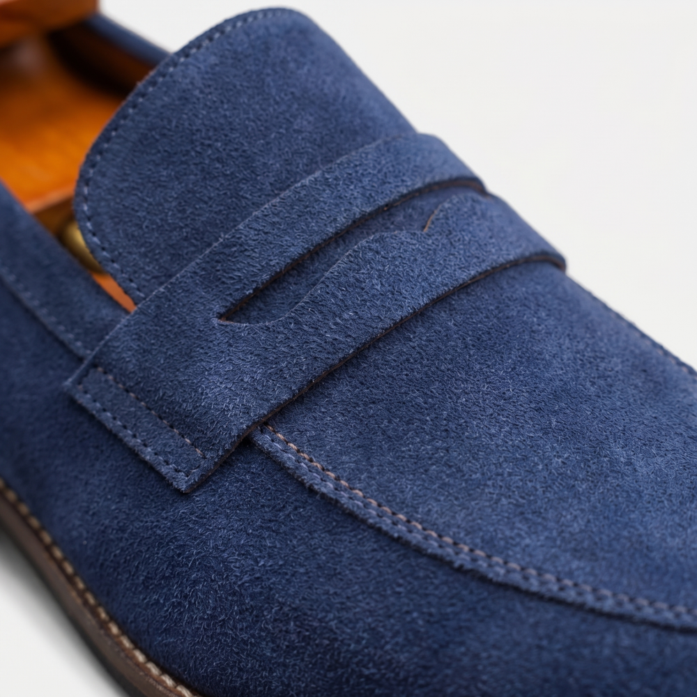 Men’s Classic Suede Penny Loafers-9