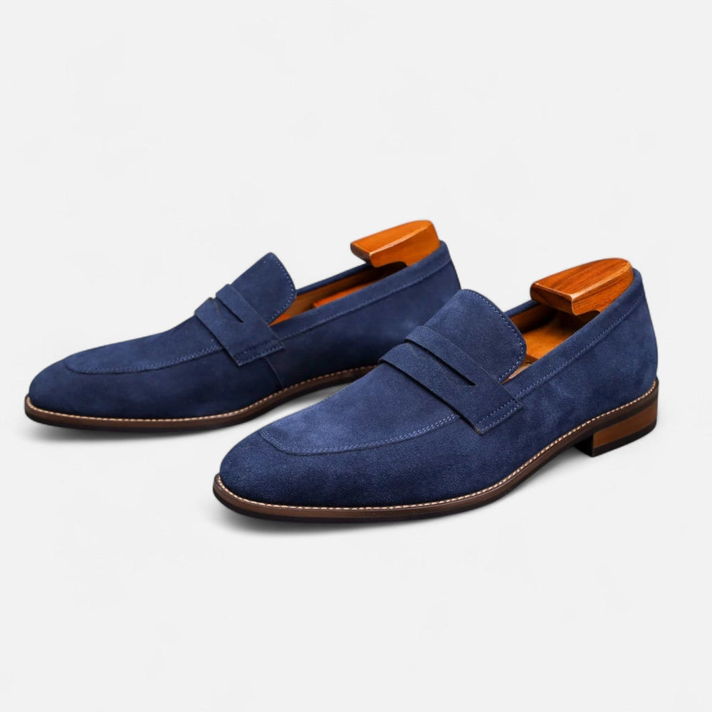 Men’s Classic Suede Penny Loafers-3