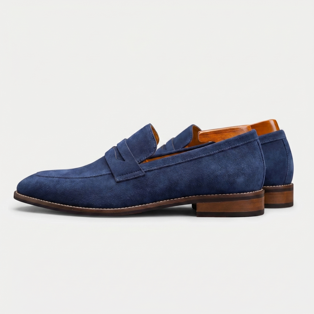 Men’s Classic Suede Penny Loafers-10