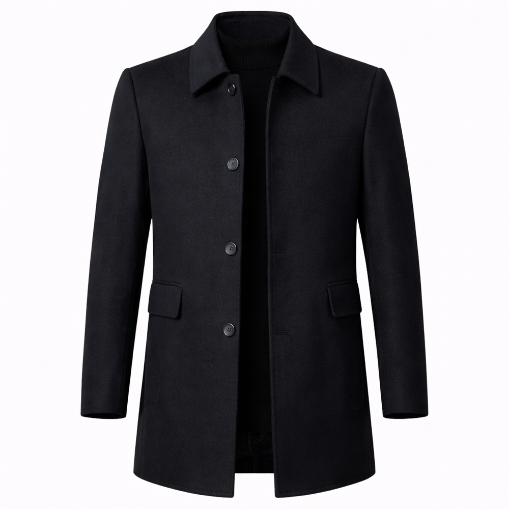 Men's Classic Wool Overcoat-2