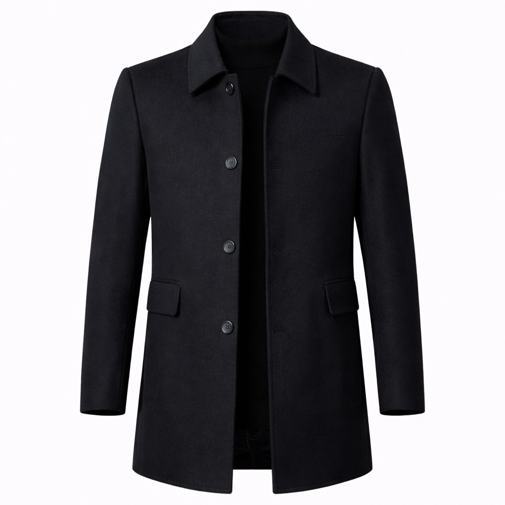 Men's Classic Wool Overcoat-2