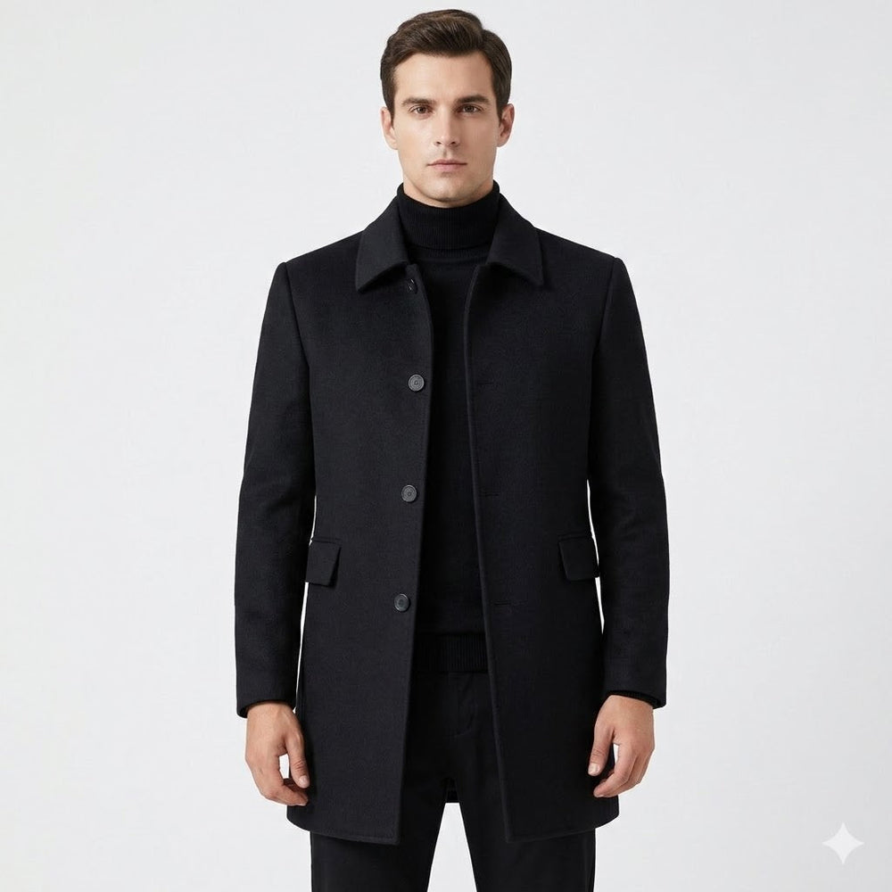 Men's Classic Wool Overcoat-1