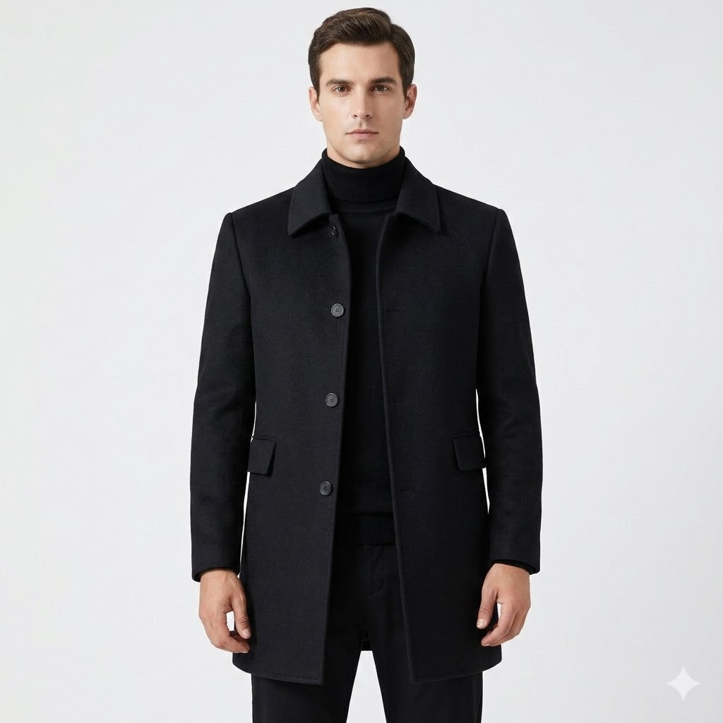Men's Classic Wool Overcoat-1