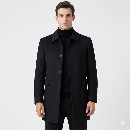 Men's Classic Wool Overcoat-1