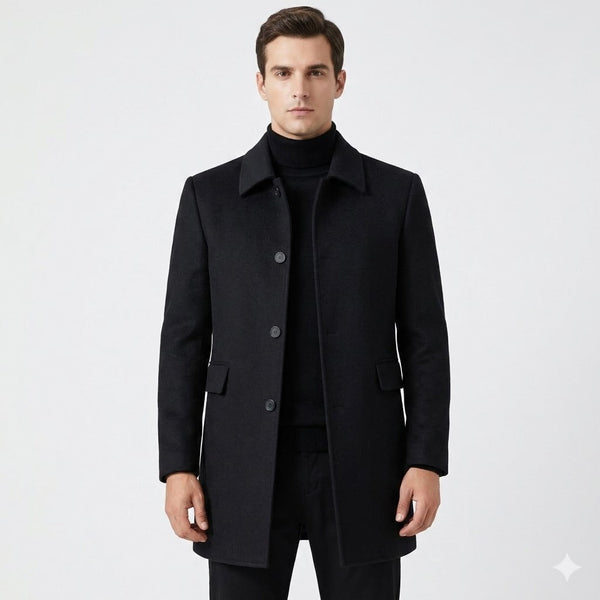Men's Classic Wool Overcoat-1