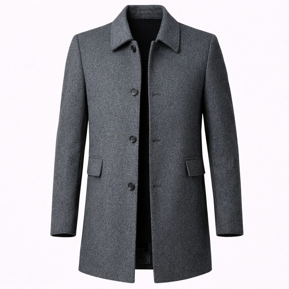 Men's Classic Wool Overcoat-6