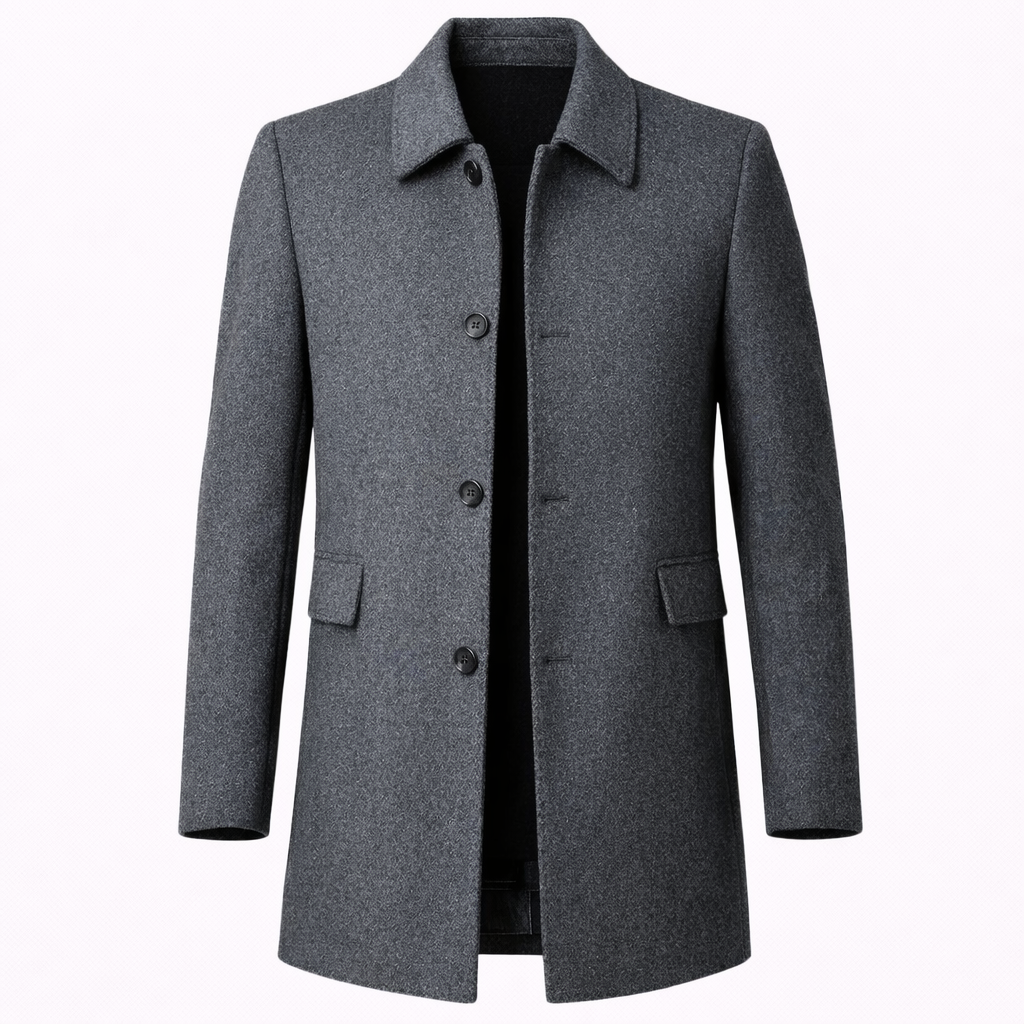 Men's Classic Wool Overcoat-6