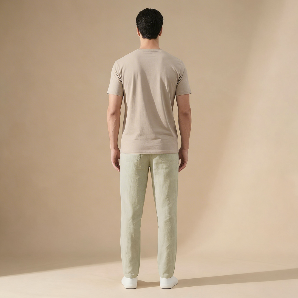 Men's Color-Block Straight-Leg Pants-3
