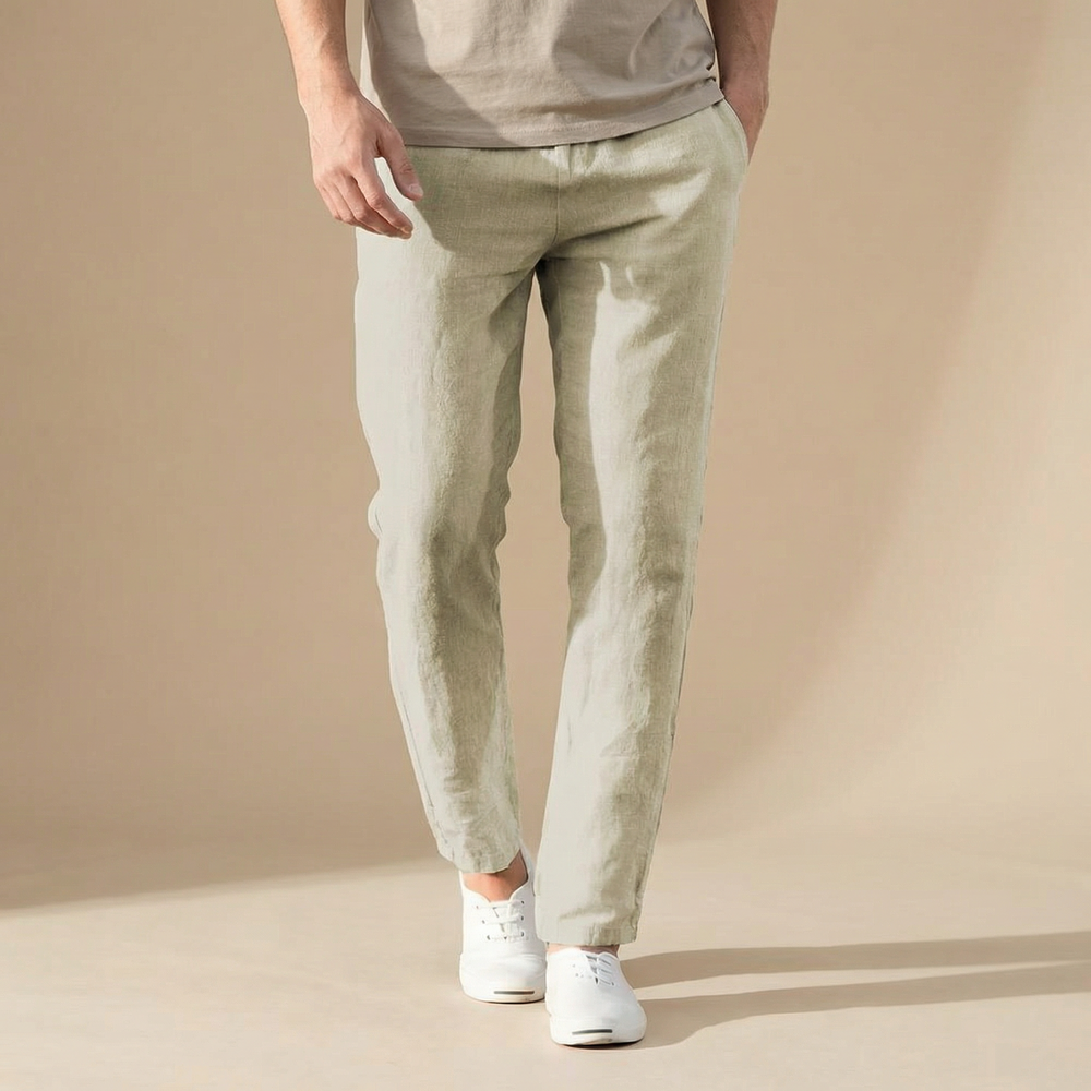 Men's Color-Block Straight-Leg Pants-1