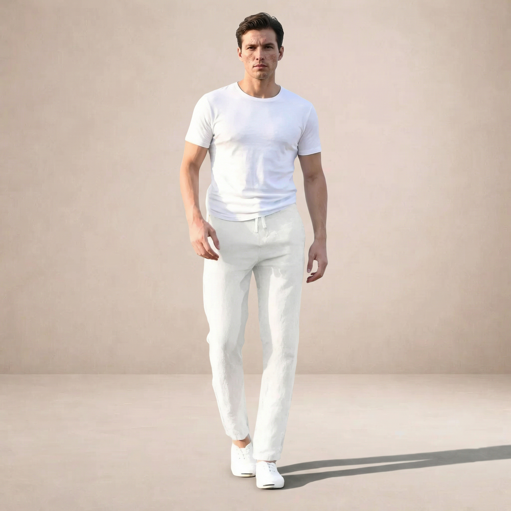 Men's Color-Block Straight-Leg Pants-5