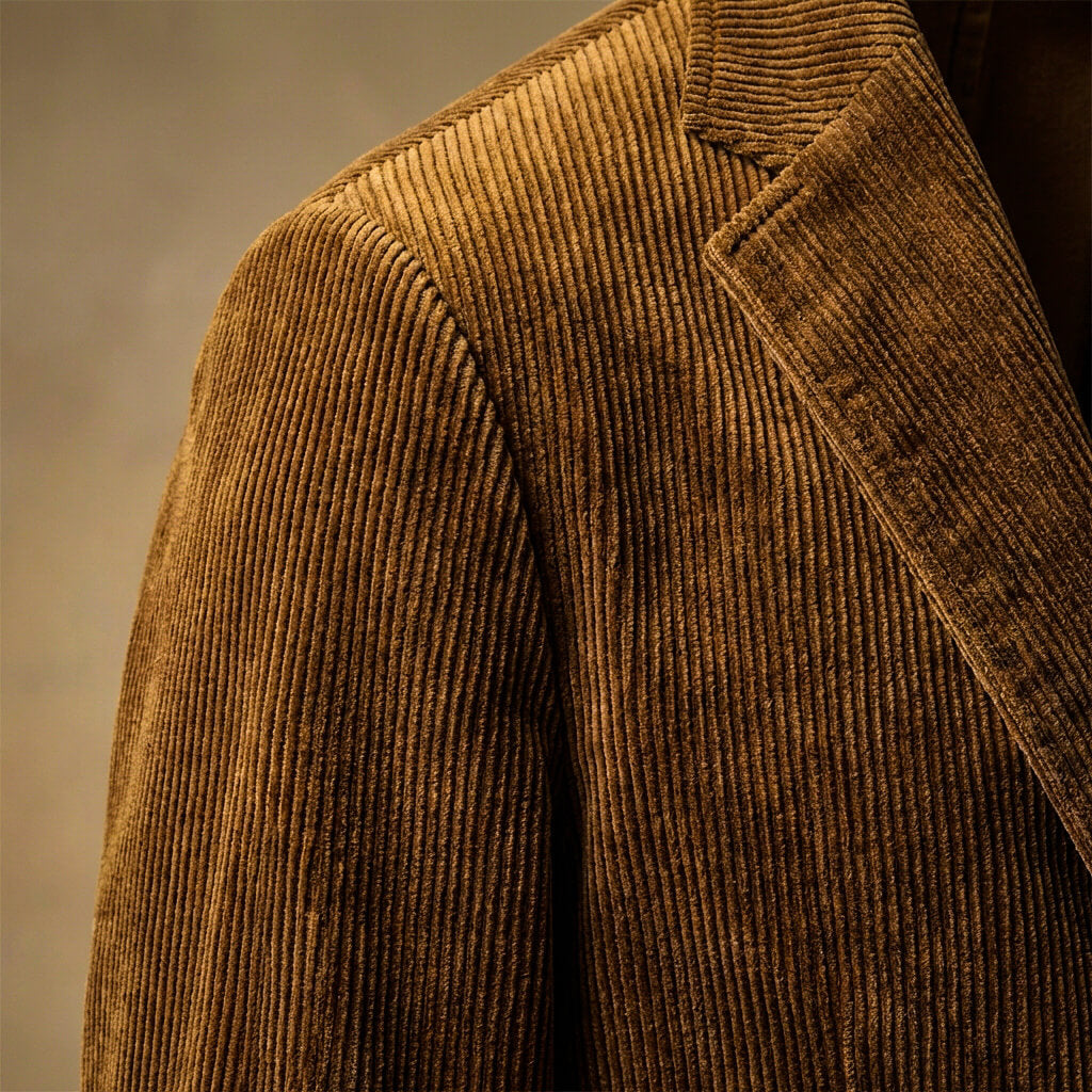 Men's Corduroy Blazer with Notch Lapels