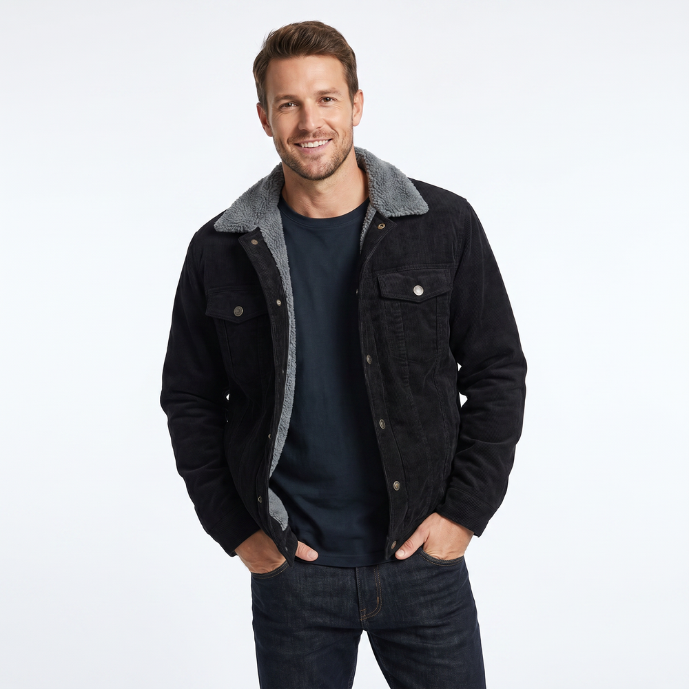 Men's Corduroy Trucker Jacket-3
