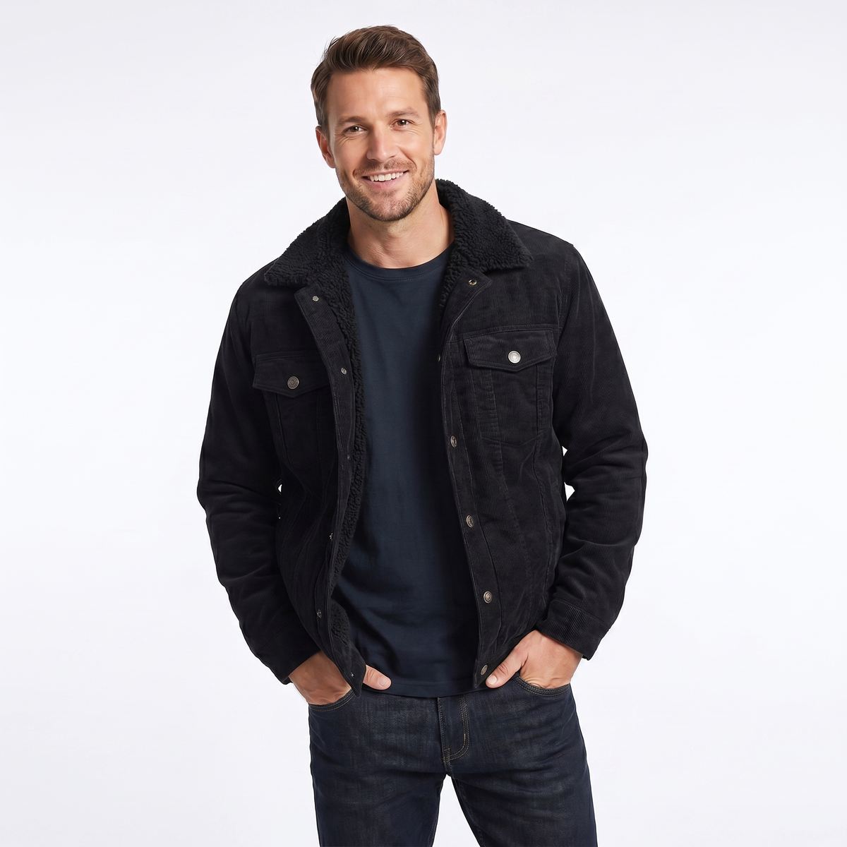 Men's Corduroy Trucker Jacket-2