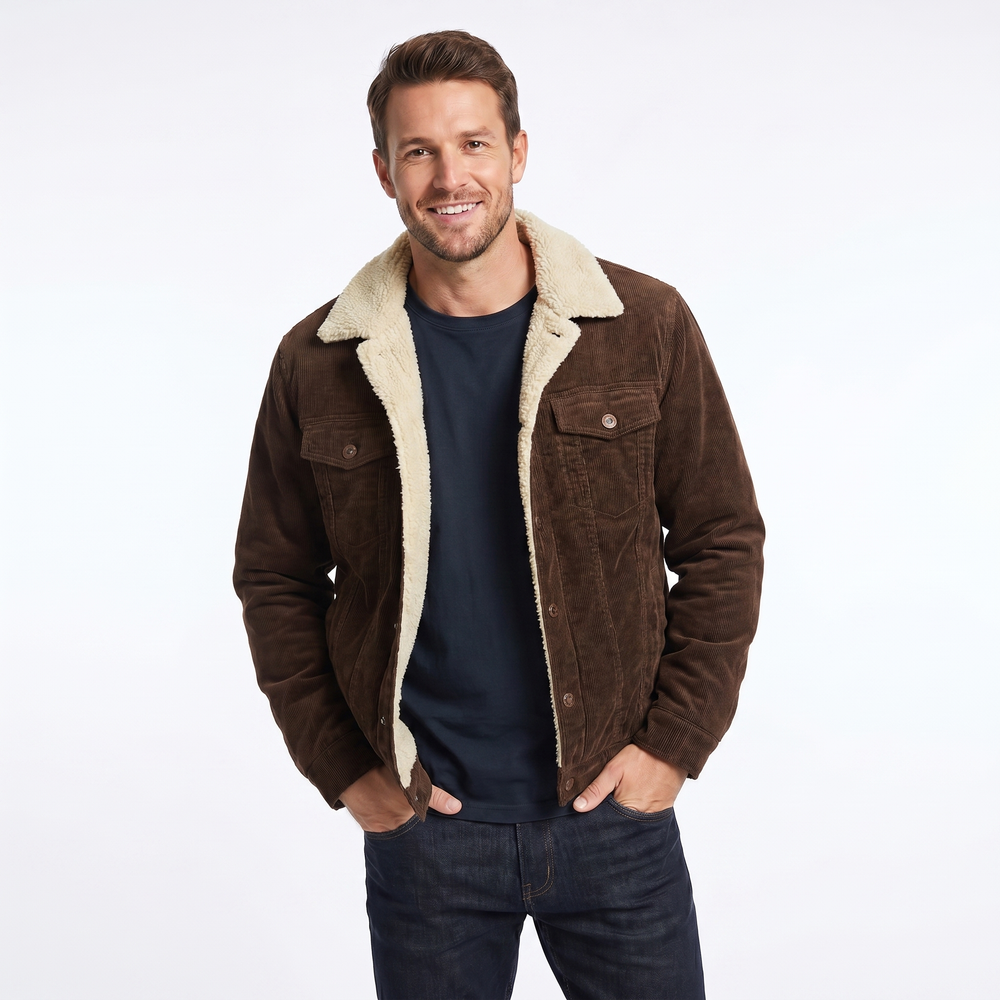 Men's Corduroy Trucker Jacket-5
