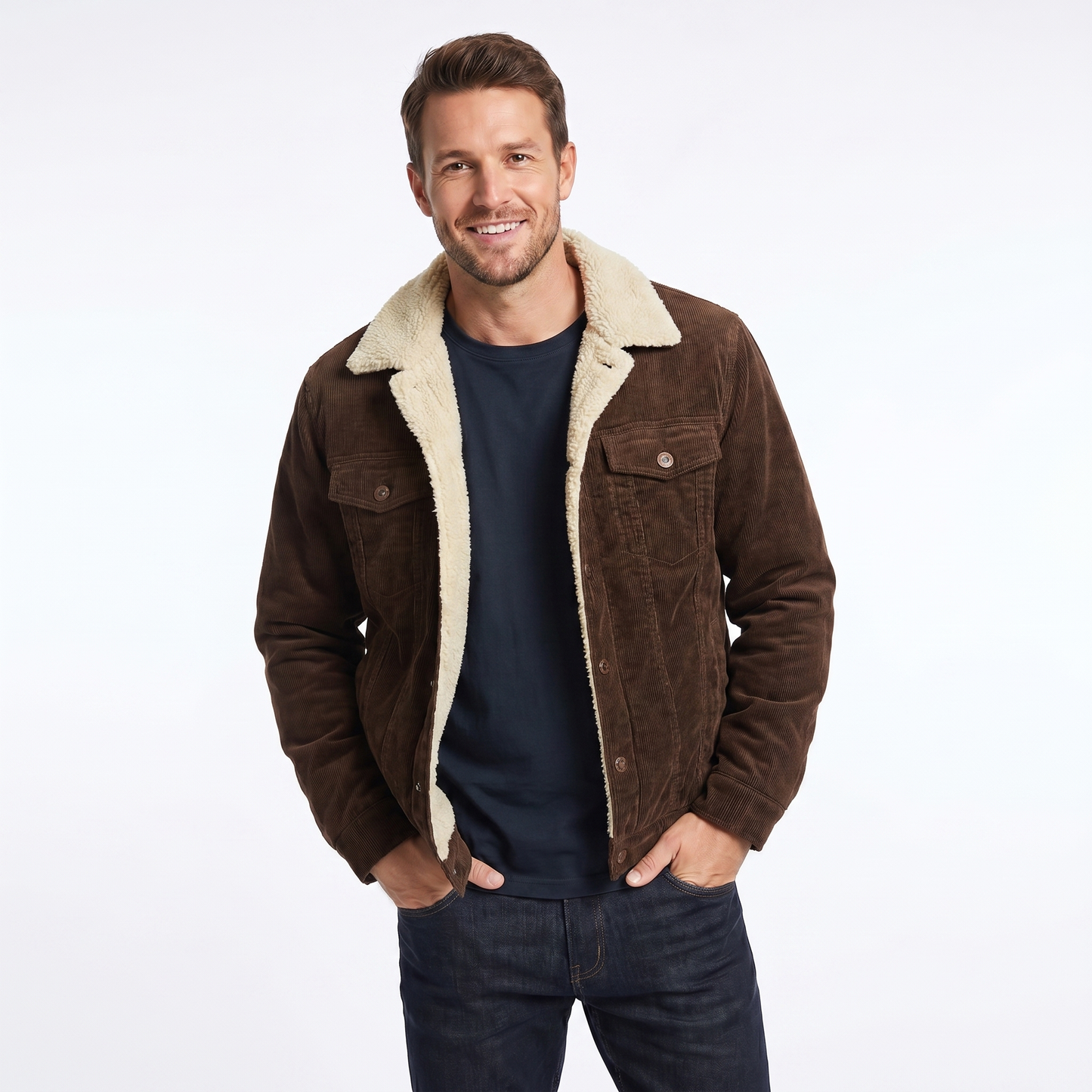 Men's Corduroy Trucker Jacket-5