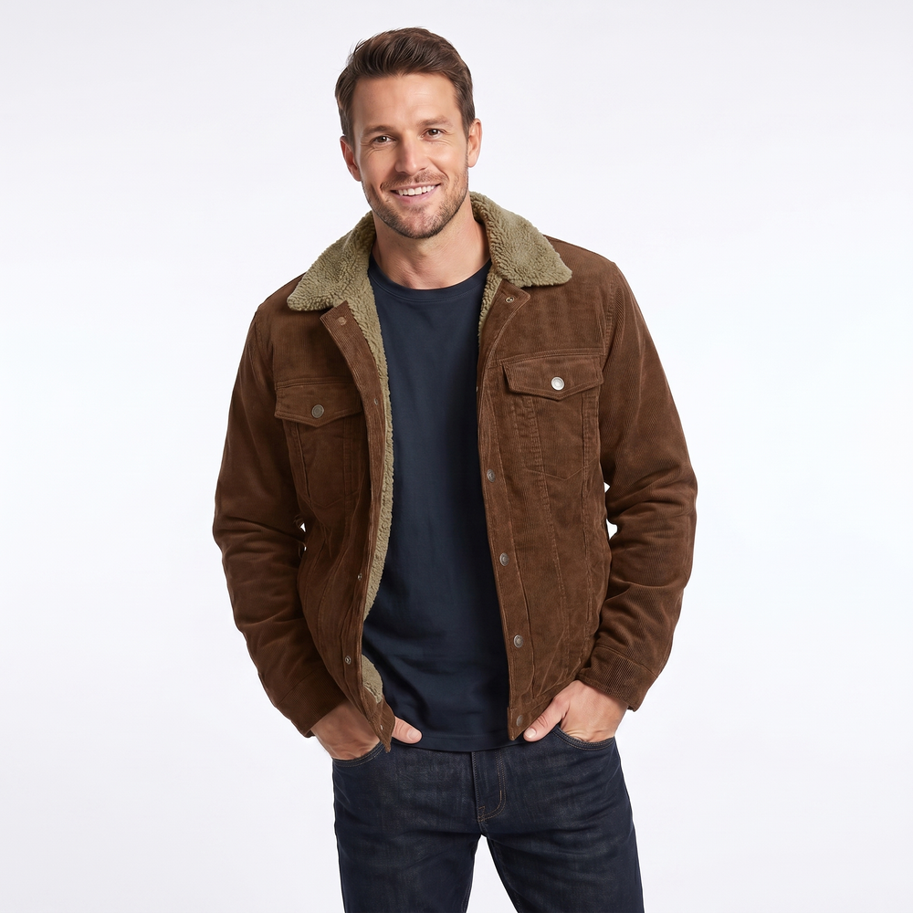 Men's Corduroy Trucker Jacket-4