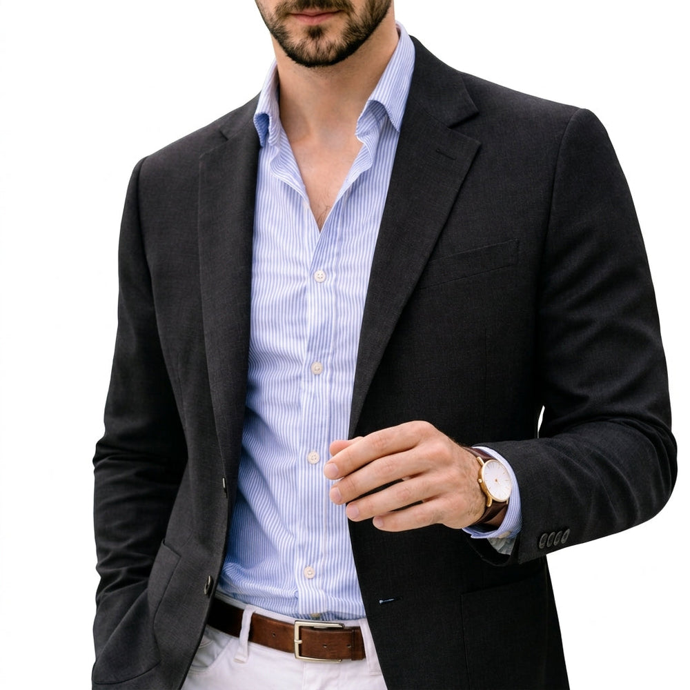 Men's Formal Knit Blazer-7