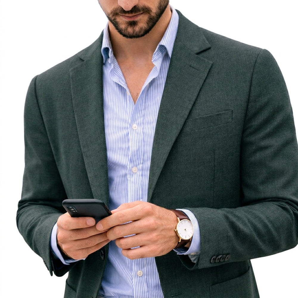 Men's Formal Knit Blazer-6