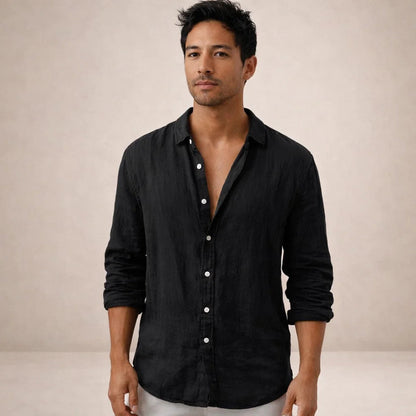 Men's Long Sleeve Button-Down Shirt-8