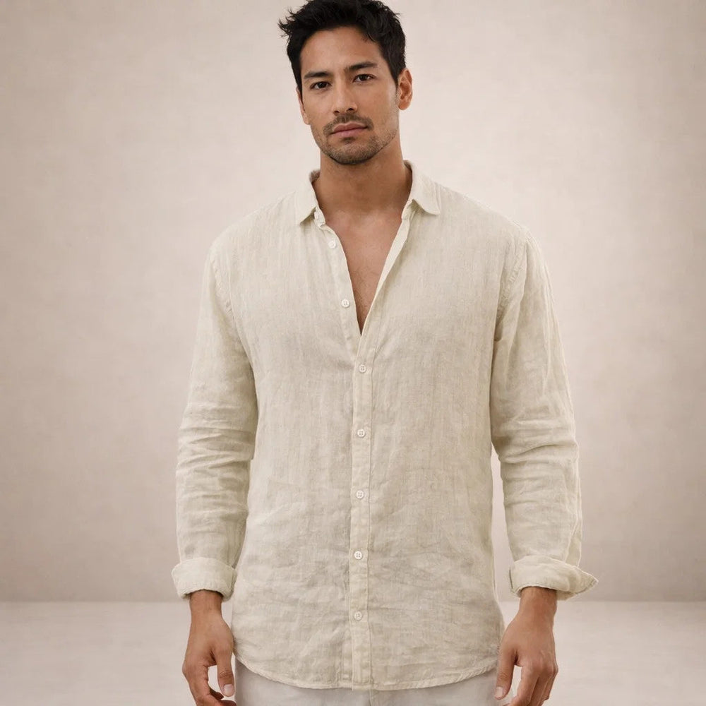 Men's Long Sleeve Button-Down Shirt-10