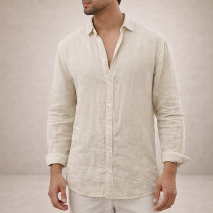 Men's Long Sleeve Button-Down Shirt-9