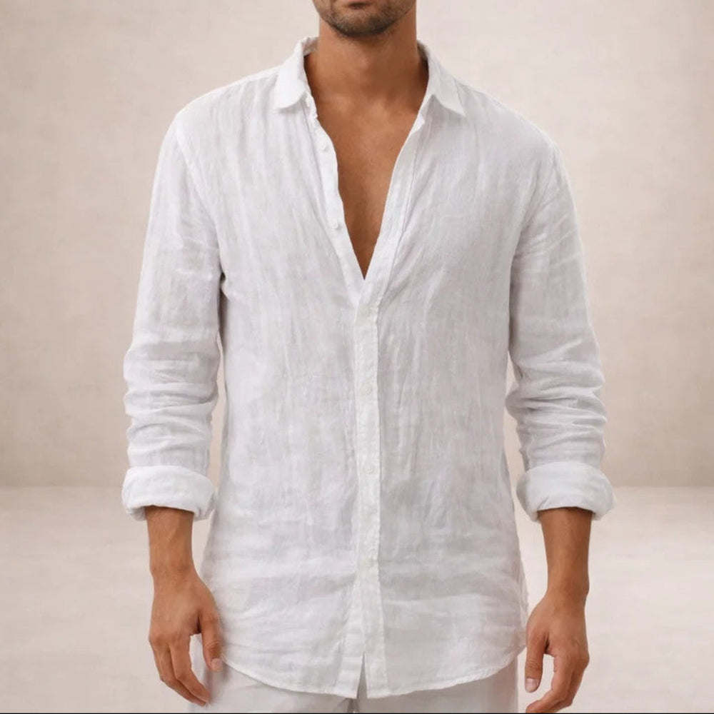 Men's Long Sleeve Button-Down Shirt-3