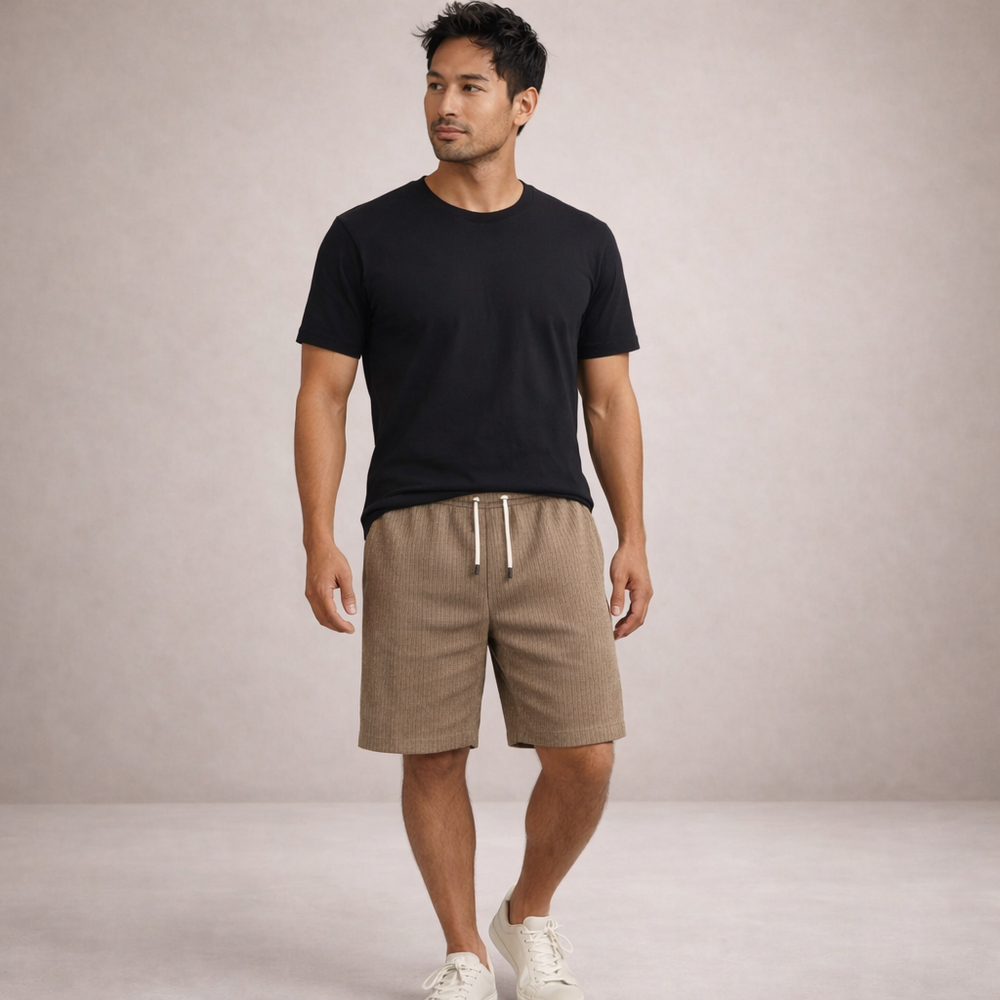 Men's Pinstriped Shorts-25