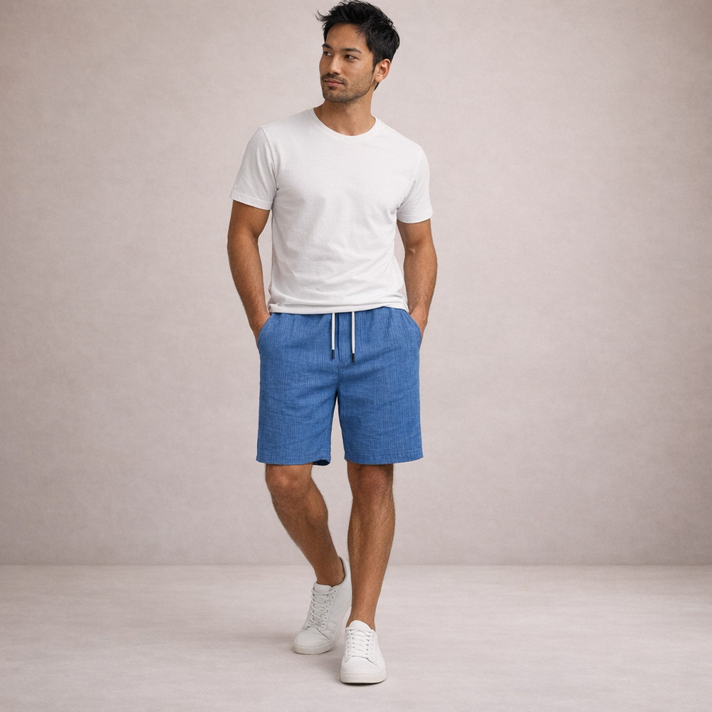 Men's Pinstriped Shorts-7