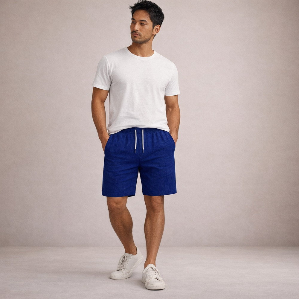 Men's Pinstriped Shorts-9