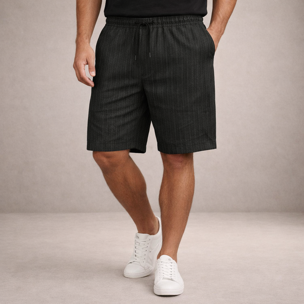 Men's Pinstriped Shorts-16