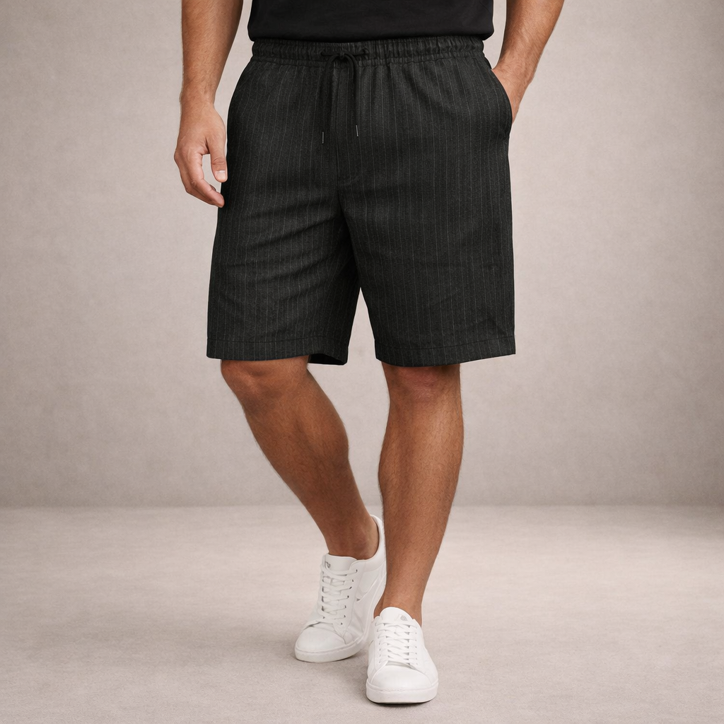 Men's Pinstriped Shorts-16