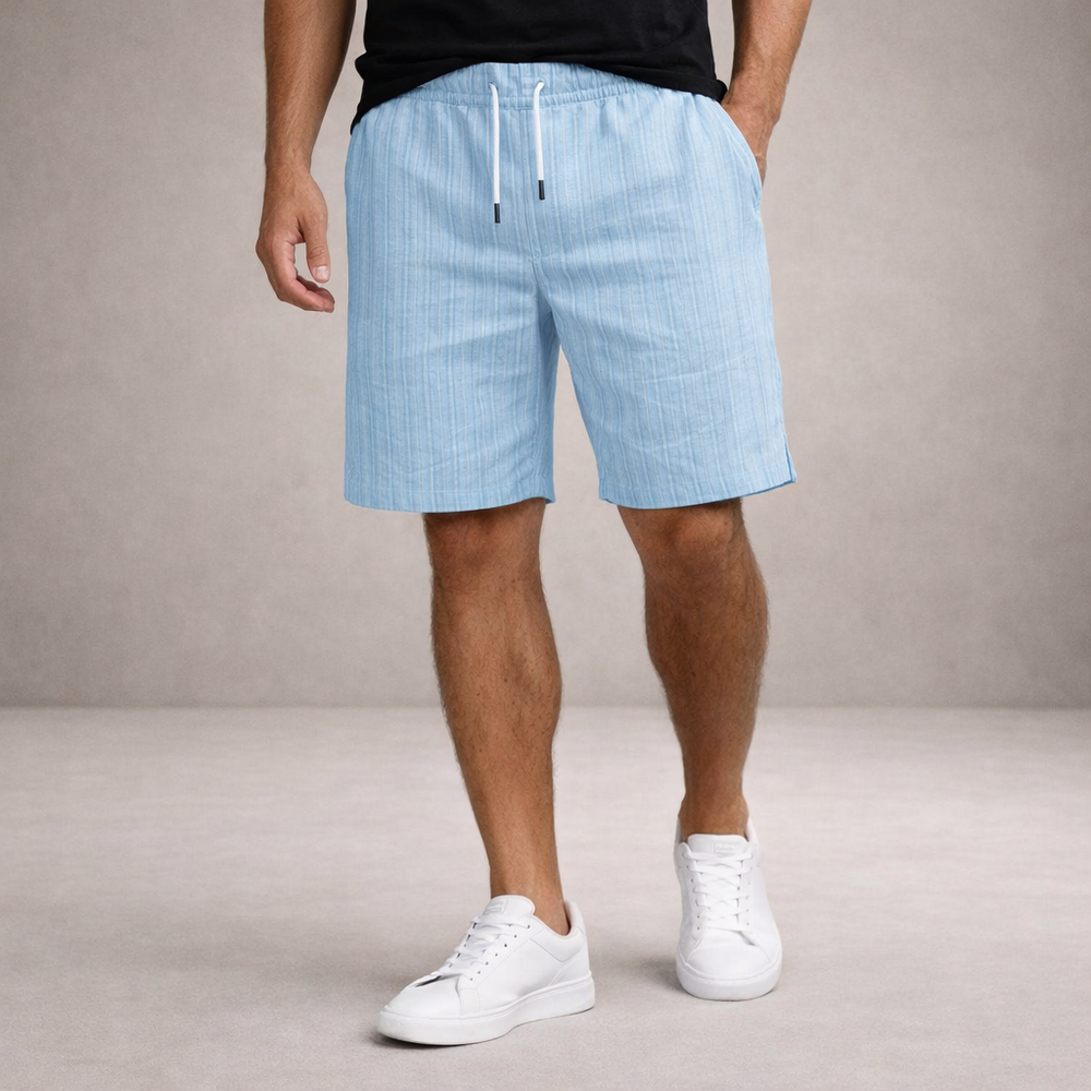 Men's Pinstriped Shorts-4