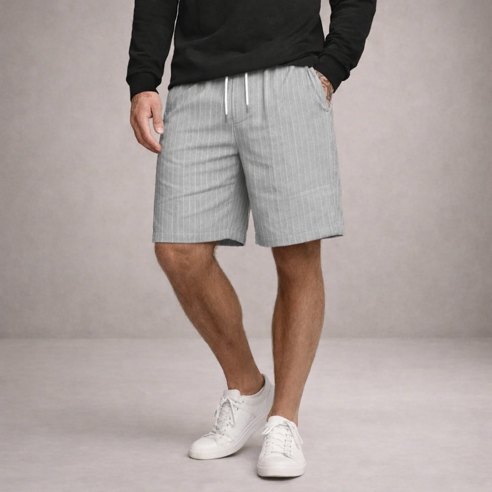 Men's Pinstriped Shorts-14