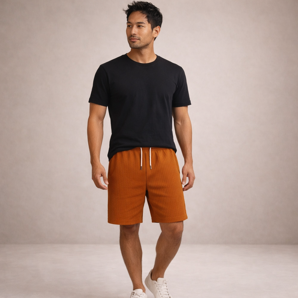 Men's Pinstriped Shorts-19