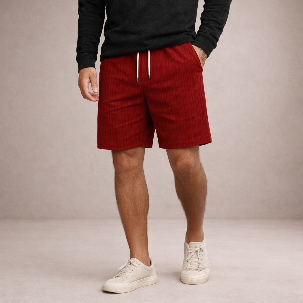 Men's Pinstriped Shorts-20